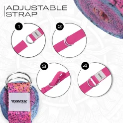 RDX F20 D-Ring Steel Buckle Cotton Yoga Strap