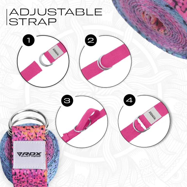 RDX F20 D-Ring Steel Buckle Cotton Yoga Strap