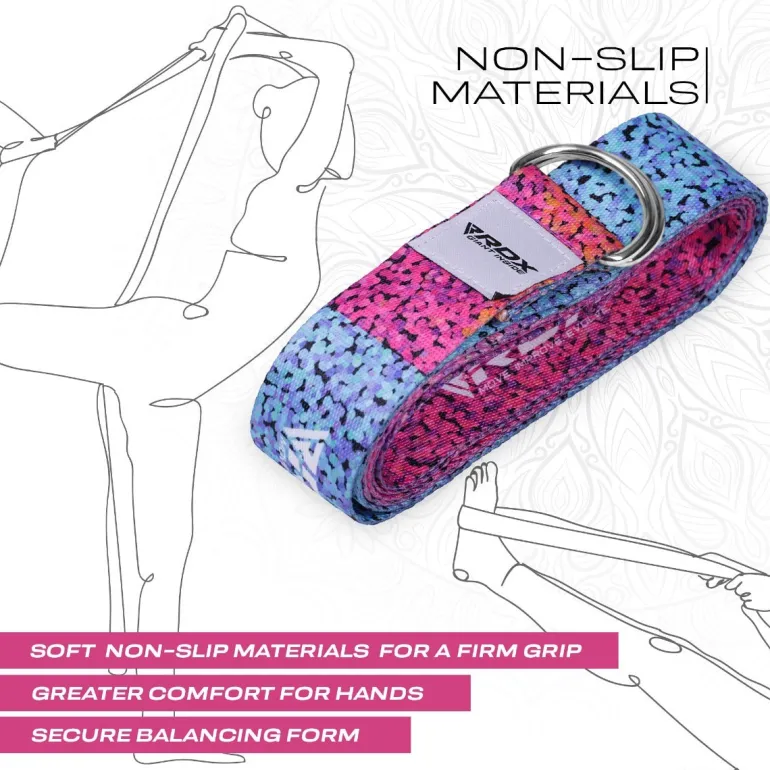 RDX F20 D-Ring Steel Buckle Cotton Yoga Strap