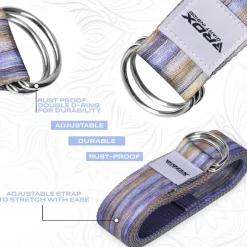 RDX F1 D-Ring Steel Buckle Cotton Yoga Strap