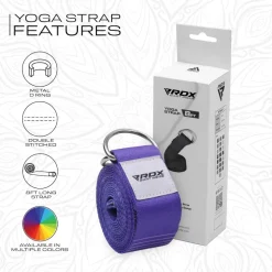RDX F12 D-Ring Steel Buckle Cotton Yoga Strap
