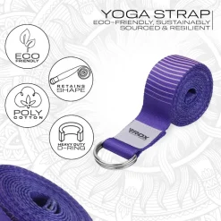 RDX F12 D-Ring Steel Buckle Cotton Yoga Strap