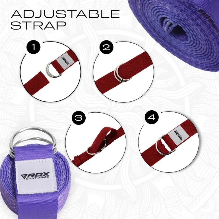 RDX F12 D-Ring Steel Buckle Cotton Yoga Strap