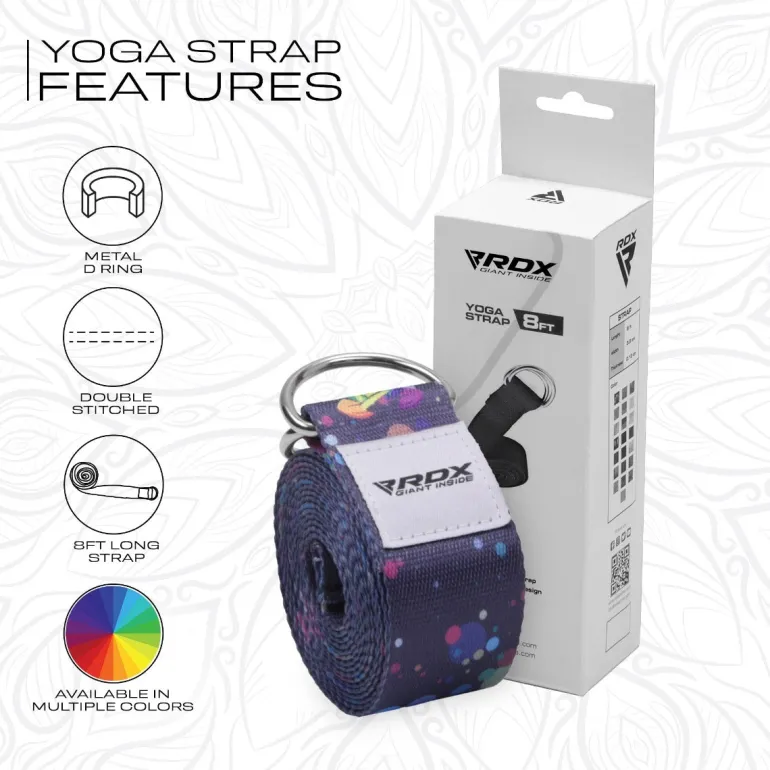 RDX F3 D-Ring Steel Buckle Cotton Yoga Strap