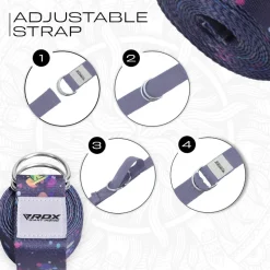 RDX F3 D-Ring Steel Buckle Cotton Yoga Strap