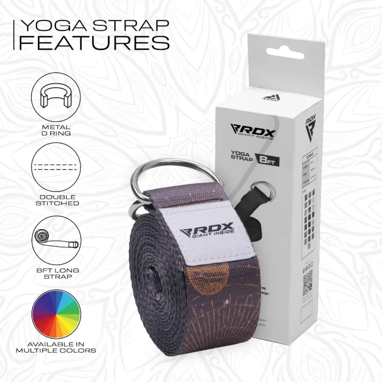 RDX F4 D-Ring Steel Buckle Cotton Yoga Strap