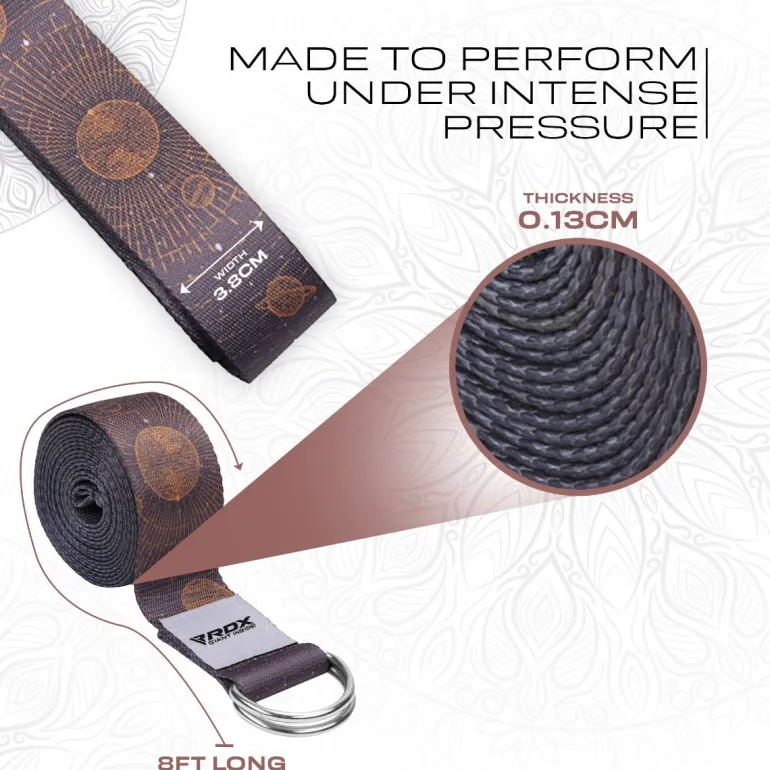 RDX F4 D-Ring Steel Buckle Cotton Yoga Strap