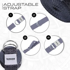 RDX F8 D-Ring Steel Buckle Cotton Yoga Strap