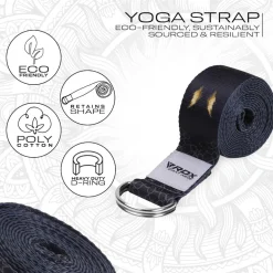 RDX F8 D-Ring Steel Buckle Cotton Yoga Strap