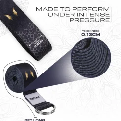 RDX F8 D-Ring Steel Buckle Cotton Yoga Strap