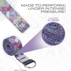 RDX F9 D-Ring Steel Buckle Cotton Yoga Strap