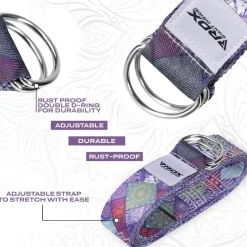 RDX F9 D-Ring Steel Buckle Cotton Yoga Strap