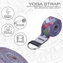 RDX F9 D-Ring Steel Buckle Cotton Yoga Strap