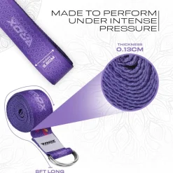RDX F2 D-Ring Steel Buckle Cotton Yoga Strap
