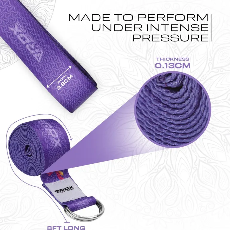 RDX F2 D-Ring Steel Buckle Cotton Yoga Strap