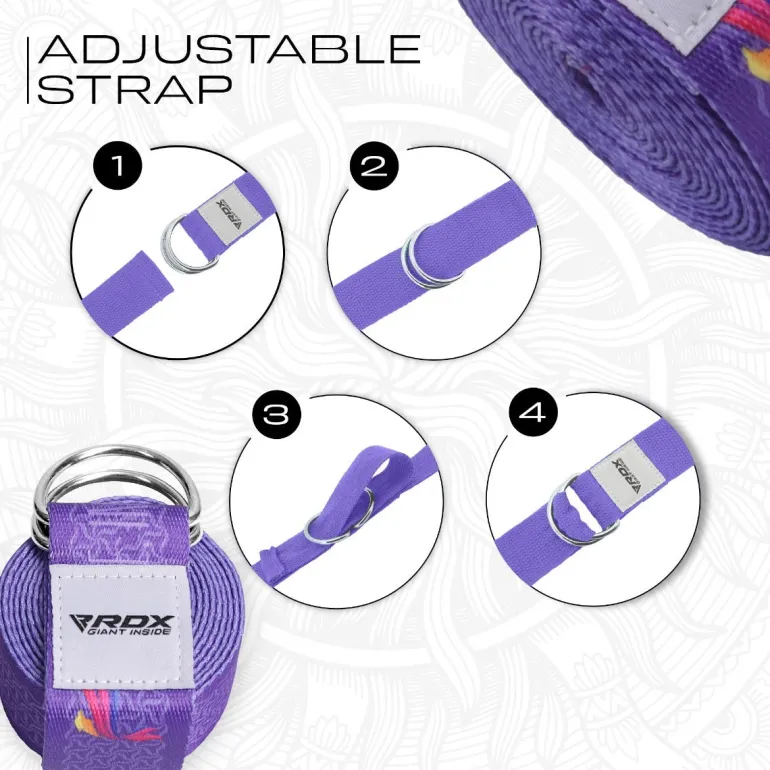 RDX F2 D-Ring Steel Buckle Cotton Yoga Strap