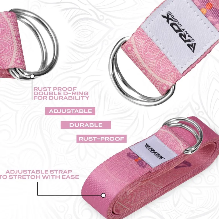 RDX F5 D-Ring Steel Buckle Cotton Yoga Strap