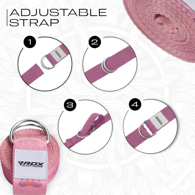 RDX F5 D-Ring Steel Buckle Cotton Yoga Strap