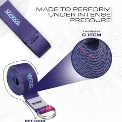RDX F6 D-Ring Steel Buckle Cotton Yoga Strap