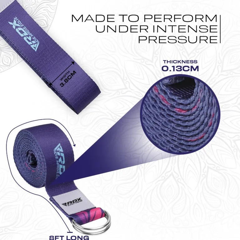 RDX F6 D-Ring Steel Buckle Cotton Yoga Strap