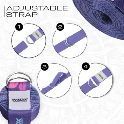 RDX F6 D-Ring Steel Buckle Cotton Yoga Strap