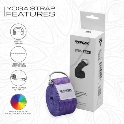 RDX F7 D-Ring Steel Buckle Cotton Yoga Strap