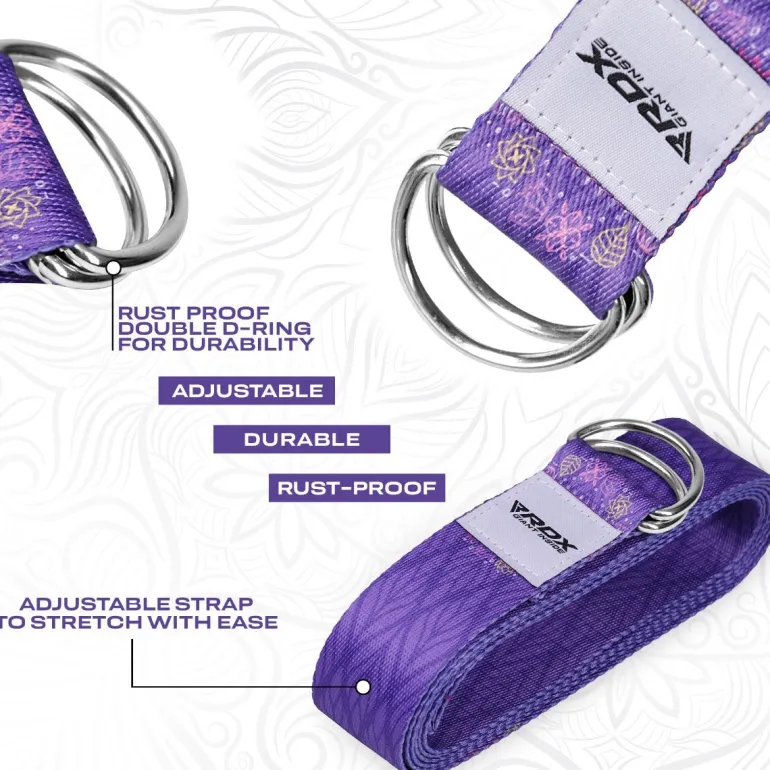 RDX F7 D-Ring Steel Buckle Cotton Yoga Strap
