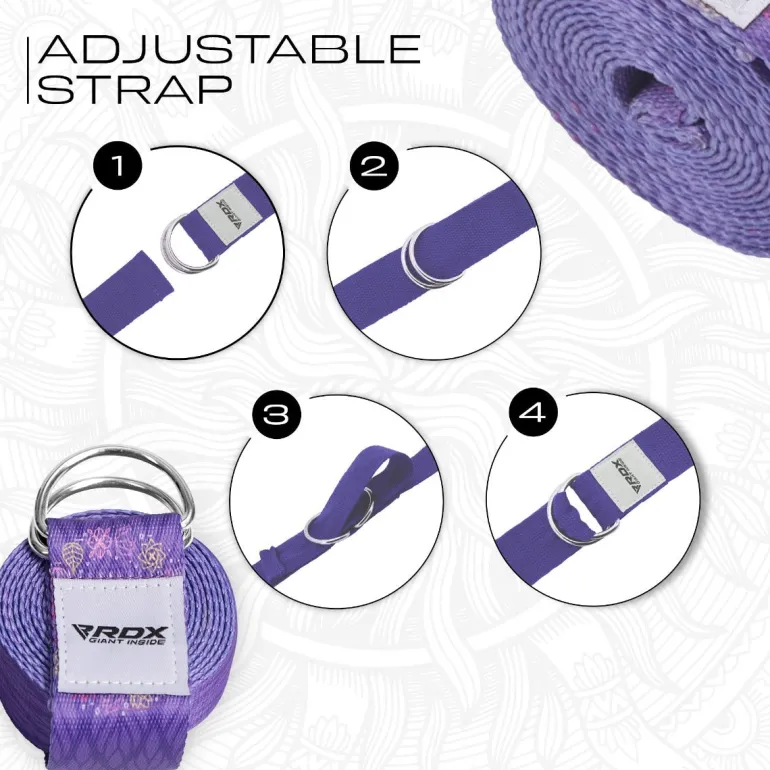 RDX F7 D-Ring Steel Buckle Cotton Yoga Strap