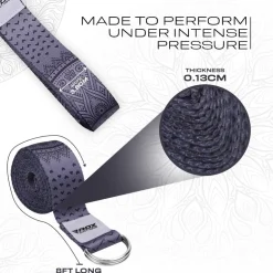 RDX F11 D-Ring Steel Buckle Cotton Yoga Strap