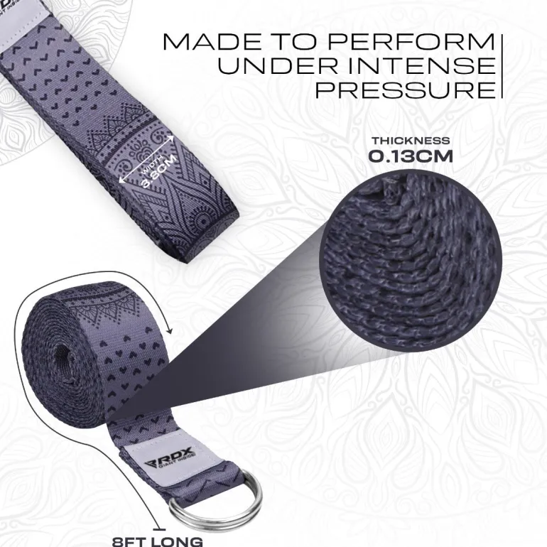 RDX F11 D-Ring Steel Buckle Cotton Yoga Strap