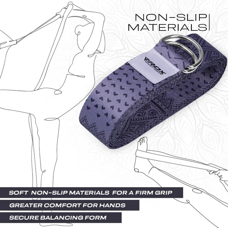 RDX F11 D-Ring Steel Buckle Cotton Yoga Strap