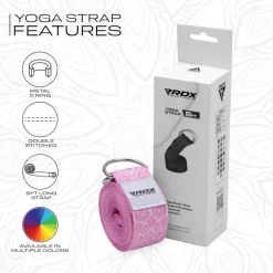 RDX F13 D-Ring Steel Buckle Cotton Yoga Strap
