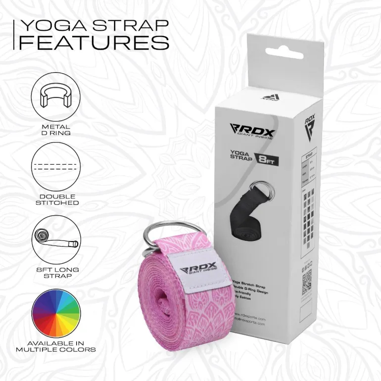 RDX F13 D-Ring Steel Buckle Cotton Yoga Strap