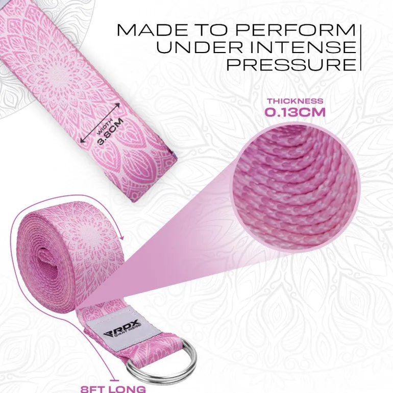 RDX F13 D-Ring Steel Buckle Cotton Yoga Strap