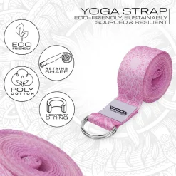 RDX F13 D-Ring Steel Buckle Cotton Yoga Strap