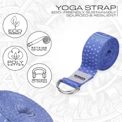 RDX F14 D-Ring Steel Buckle Cotton Yoga Strap