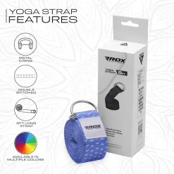 RDX F14 D-Ring Steel Buckle Cotton Yoga Strap