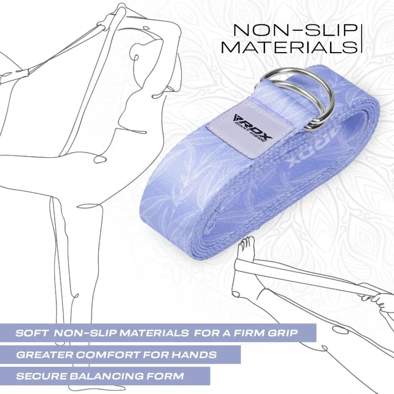 RDX F17 D-Ring Steel Buckle Cotton Yoga Strap