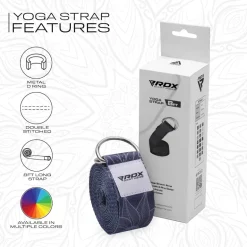 RDX F18 D-Ring Steel Buckle Cotton Yoga Strap