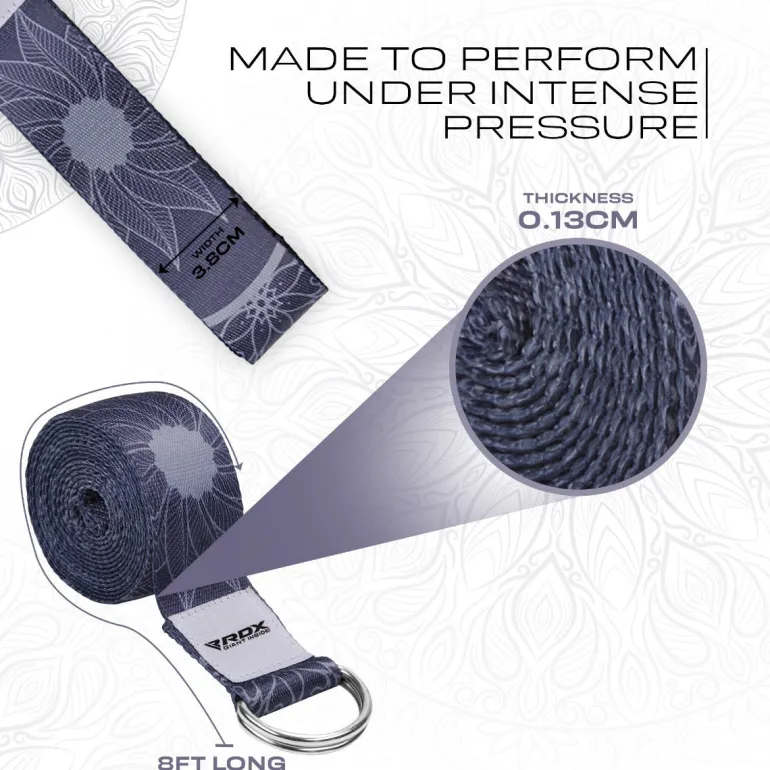 RDX F18 D-Ring Steel Buckle Cotton Yoga Strap