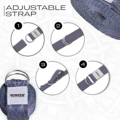 RDX F18 D-Ring Steel Buckle Cotton Yoga Strap