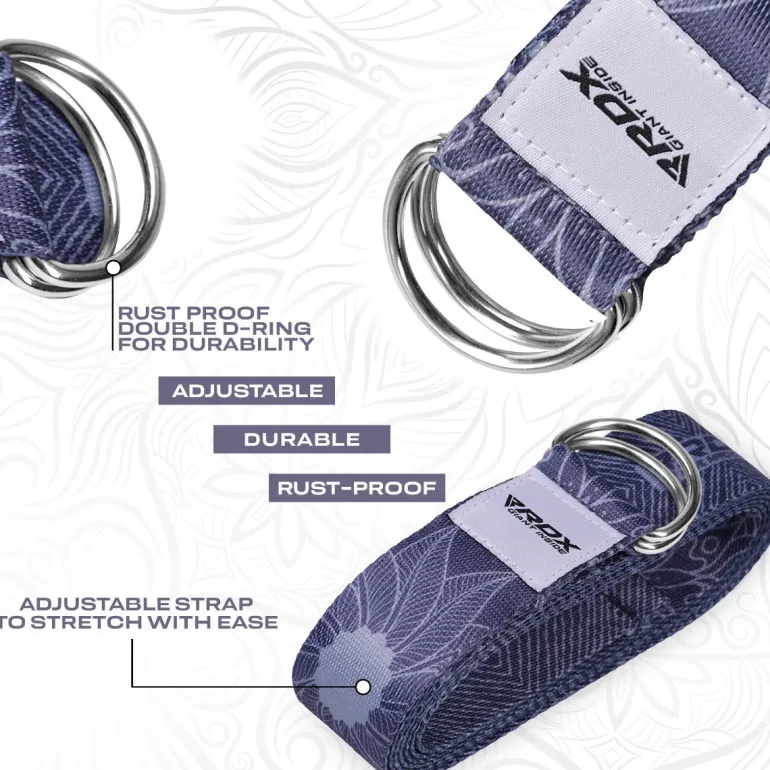 RDX F18 D-Ring Steel Buckle Cotton Yoga Strap