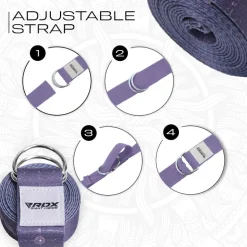RDX F19 D-Ring Steel Buckle Cotton Yoga Strap