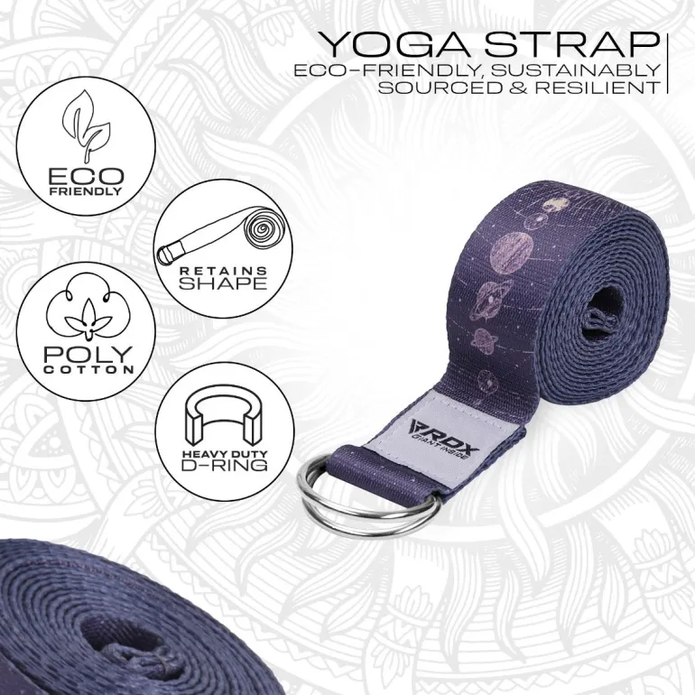 RDX F19 D-Ring Steel Buckle Cotton Yoga Strap