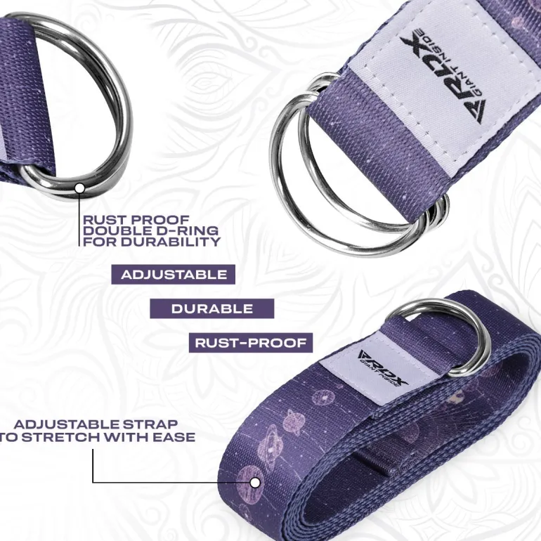 RDX F19 D-Ring Steel Buckle Cotton Yoga Strap