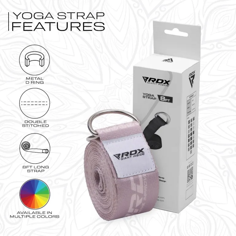 RDX F22 D-Ring Steel Buckle Cotton Yoga Strap