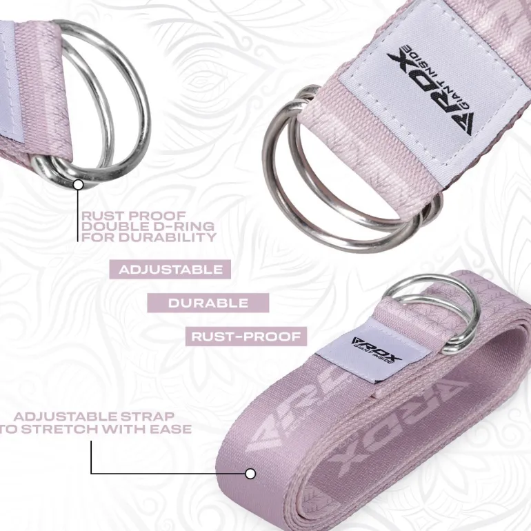 RDX F22 D-Ring Steel Buckle Cotton Yoga Strap