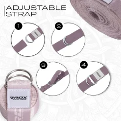 RDX F22 D-Ring Steel Buckle Cotton Yoga Strap