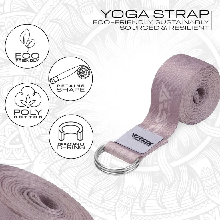 RDX F22 D-Ring Steel Buckle Cotton Yoga Strap