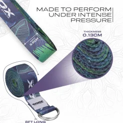 RDX F10 D-Ring Steel Buckle Cotton Yoga Strap